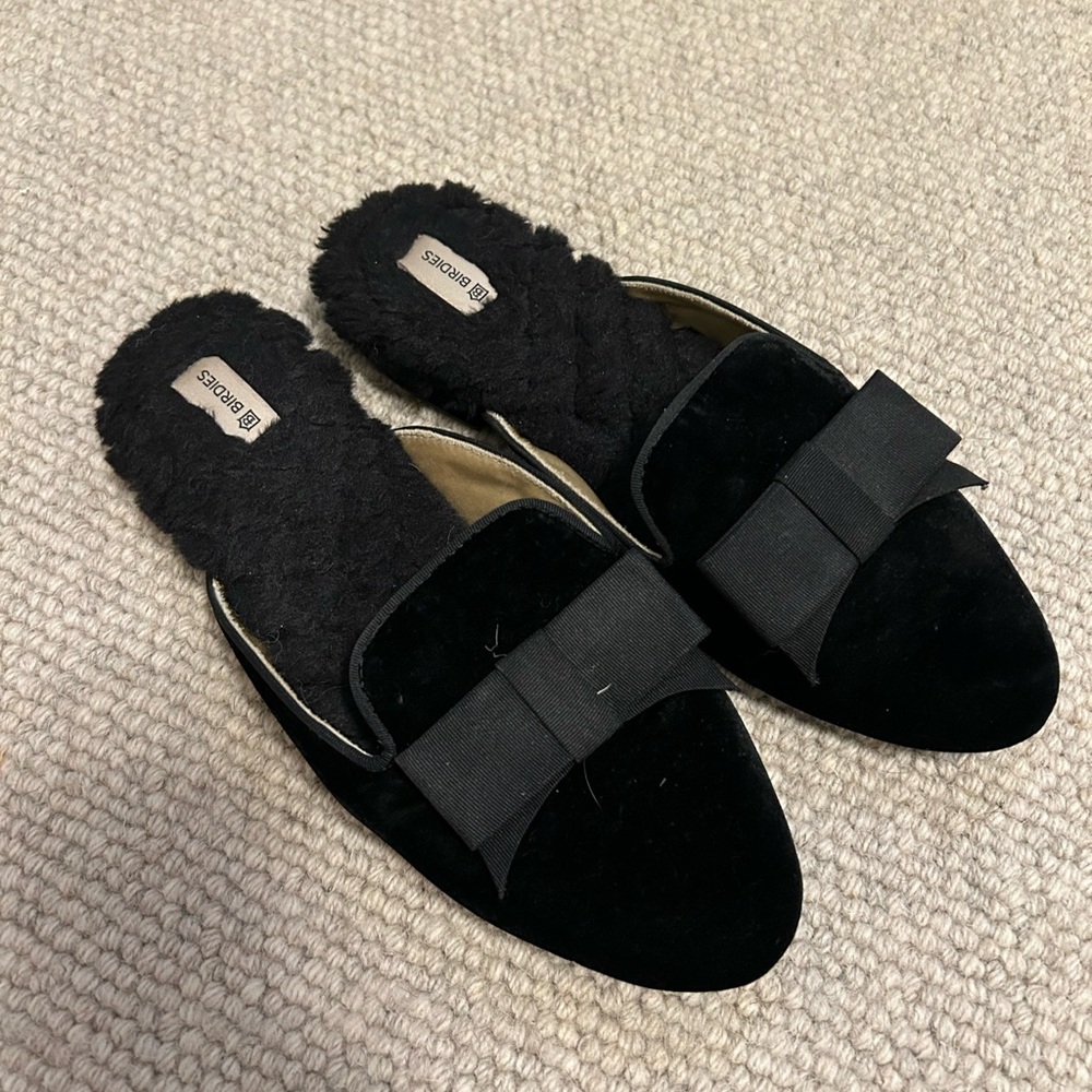 Birdie velvet slippers